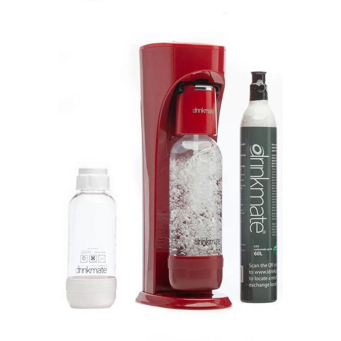 Drinkmate OmniFizz Sparkling Water and Soda Maker - Red - 60L