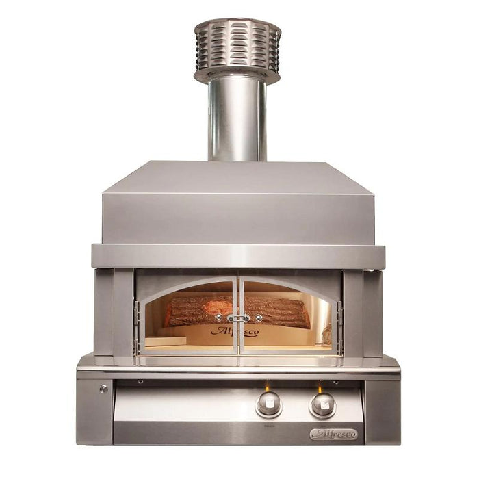 Alfresco 30-Inch Built-In Natural Gas Outdoor Pizza Oven Plus