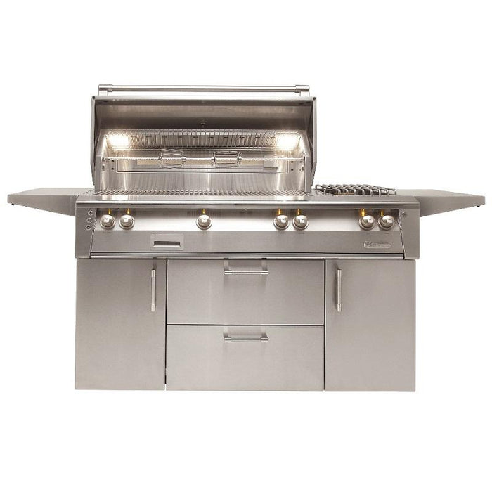 Alfresco ALXE 56" FS NG Deluxe Grill With Sear Zone/Rotisserie/Side Burner