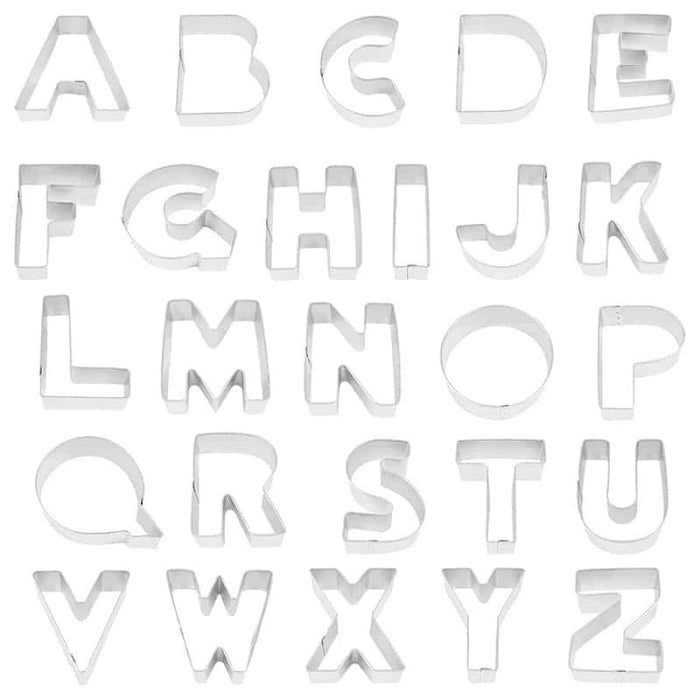 Alphabet 26-Piece Cookie Cutter Set