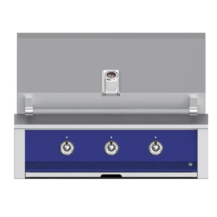 Aspire by Hestan 36" NG Built In Grill with 3 Tubular U-Burners, Prince/Blue