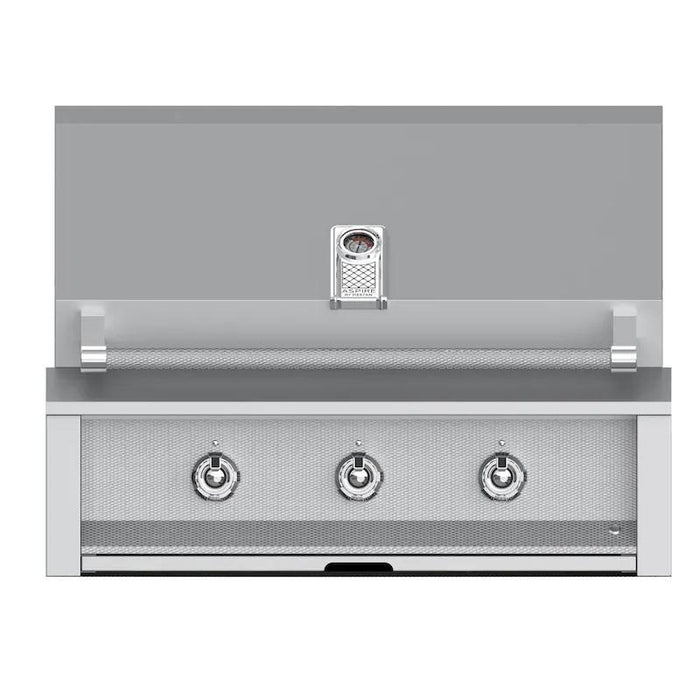 Aspire by Hestan 36" LP Grill, Built In, with 2 Tubular U-Burners and 1 Sear Burner, Steeletto/Stain