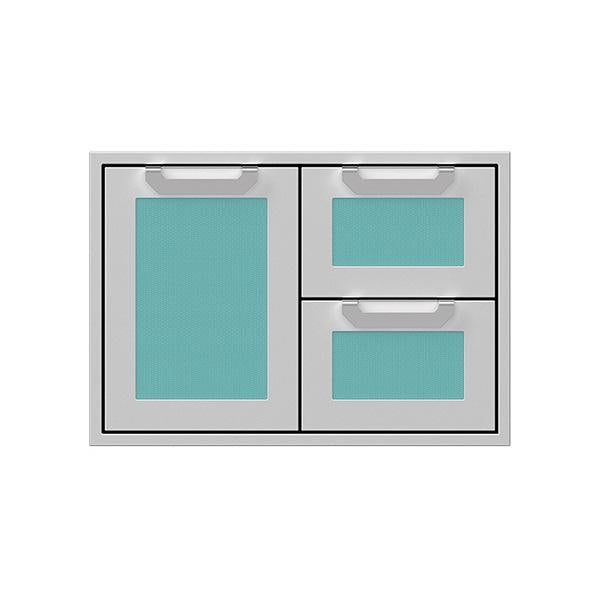 Hestan 30" Double Combo Door/Drawer, Grove/Green