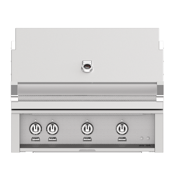 Hestan 36" Built-In Grill with 2 Trellis Burners, 1 Sear burner and Rotisserie, Propane