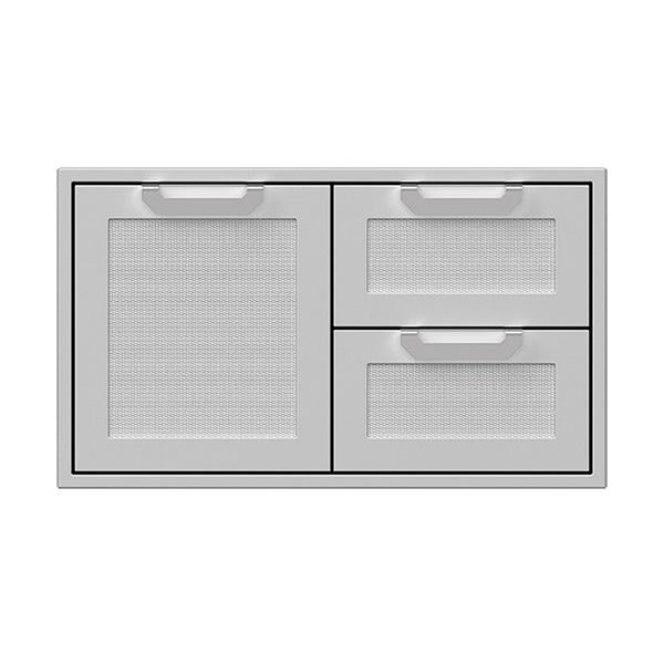 Hestan 36" Double Combo Storage Door/Drawers, Marquise Panels