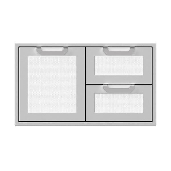 Hestan 36" Double Combo Storage Door/Drawers, Marquise Panels