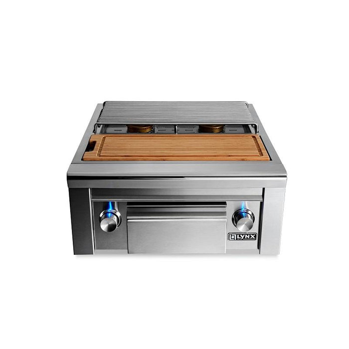 Lynx 25.125" Prep Center with Double Side Burner