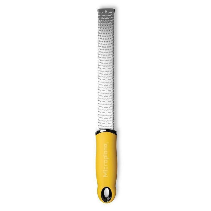 Microplane Premium Zester & Grater, Yellow Handle - Faraday's Kitchen Store