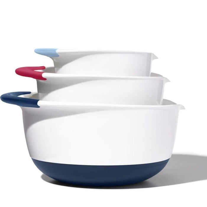 OXO Plastic 3-Piece Mixing Bowl Set