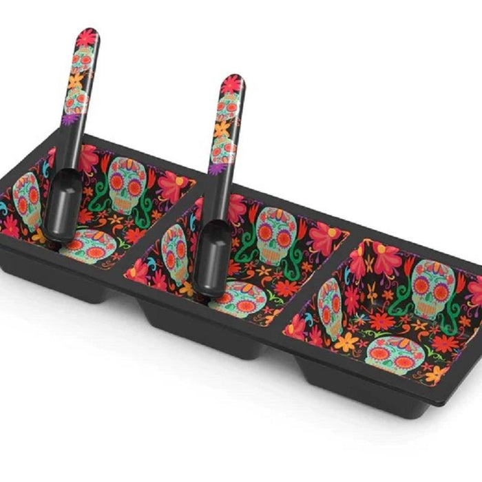 Prepara Day of the Dead 3-Section Tray