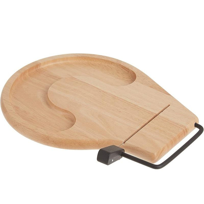 Prodyne Beech Wood Cheese Slicer and Serving Tray