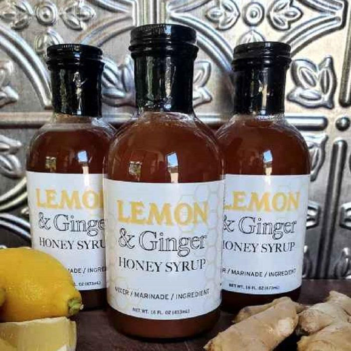 The Pretty Farmer Lemon & Ginger Honey Simple Syrup - 16-oz