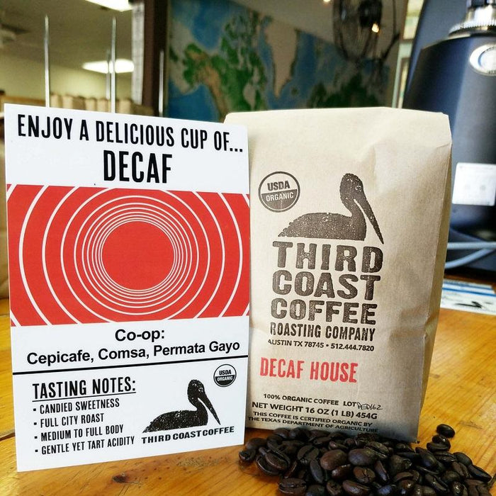 Third Coast Coffee- Decaf House 12 oz - Whole Beans