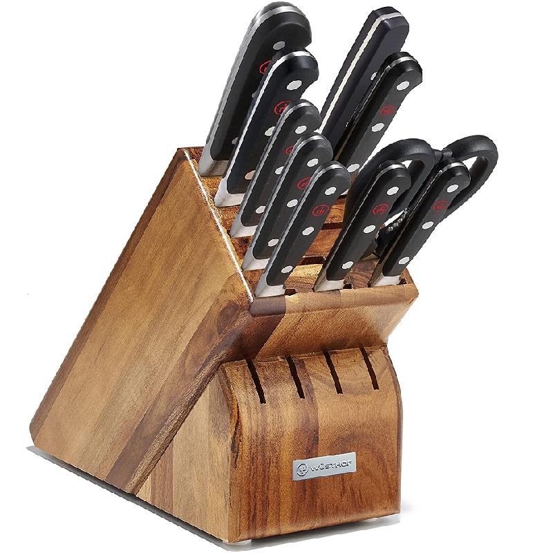 Wusthof Classic 6-Piece Acacia Wood Block Set - Austin, Texas — Faraday's  Kitchen Store