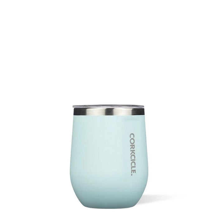 Corkcicle 12oz Glossy Powder Blue Stemless Insulated Tumbler
