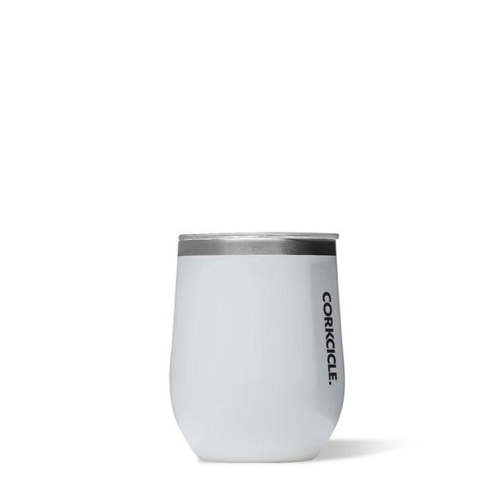 Corkcicle 12oz Glossy White Stemless Insulated Tumbler