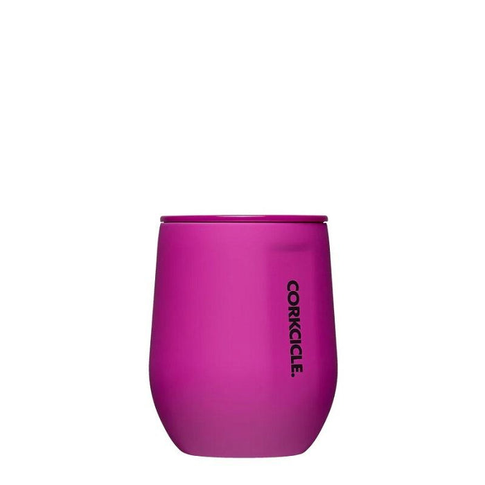 Corkcicle 12oz Neon Light Stemless Insulated Tumbler - Berry Punch