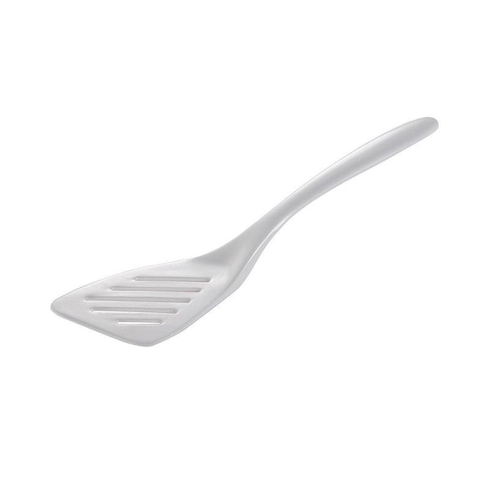 Gourmac 7.25" Melamine Mini Slotted Turner, White