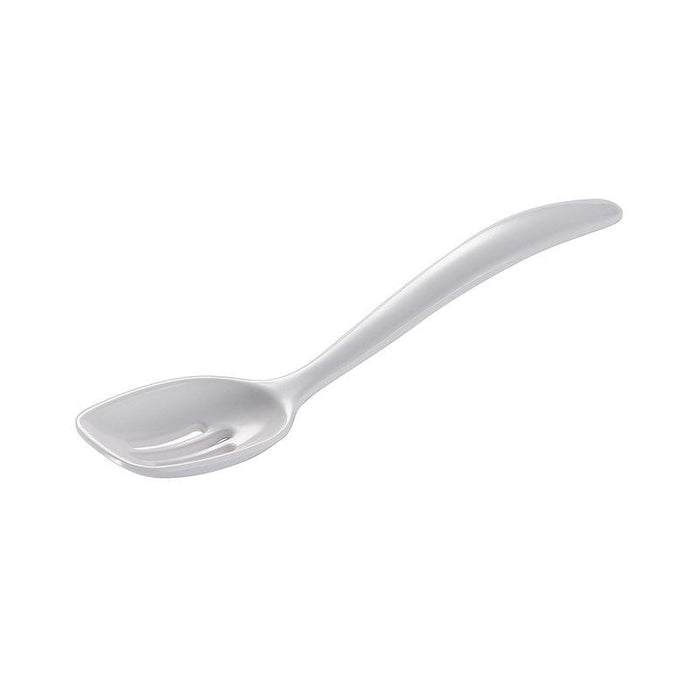 Gourmac 7.5" Melamine Mini Slotted Spoon, White