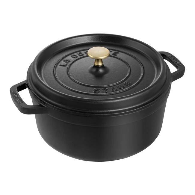 Staub 4-Qt Round Enameled Dutch Oven - Cherry