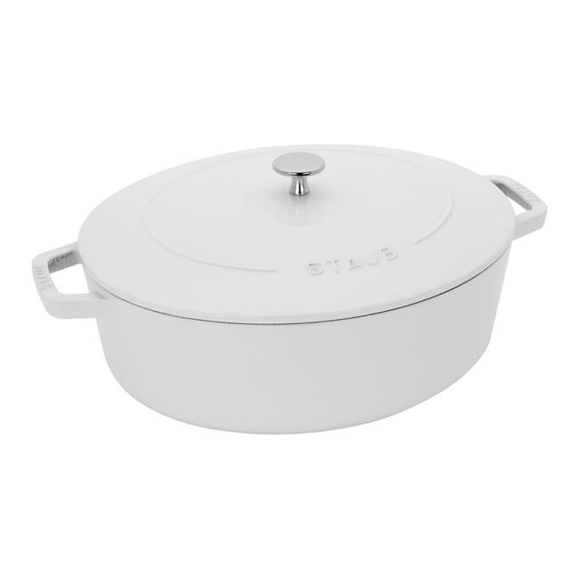 Staub 6.25 Qt Oval Shallow Cast Iron Oven, Basic Colors