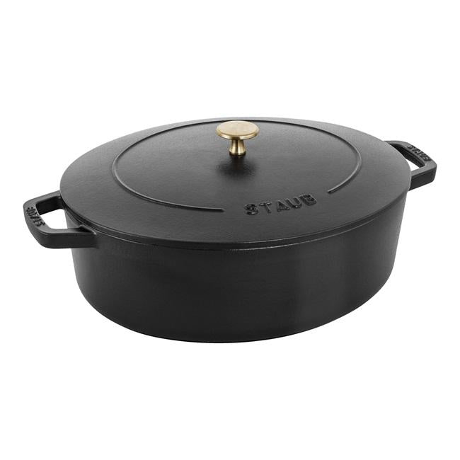 Staub 6.25 Qt Oval Shallow Cast Iron Oven, Basic Colors