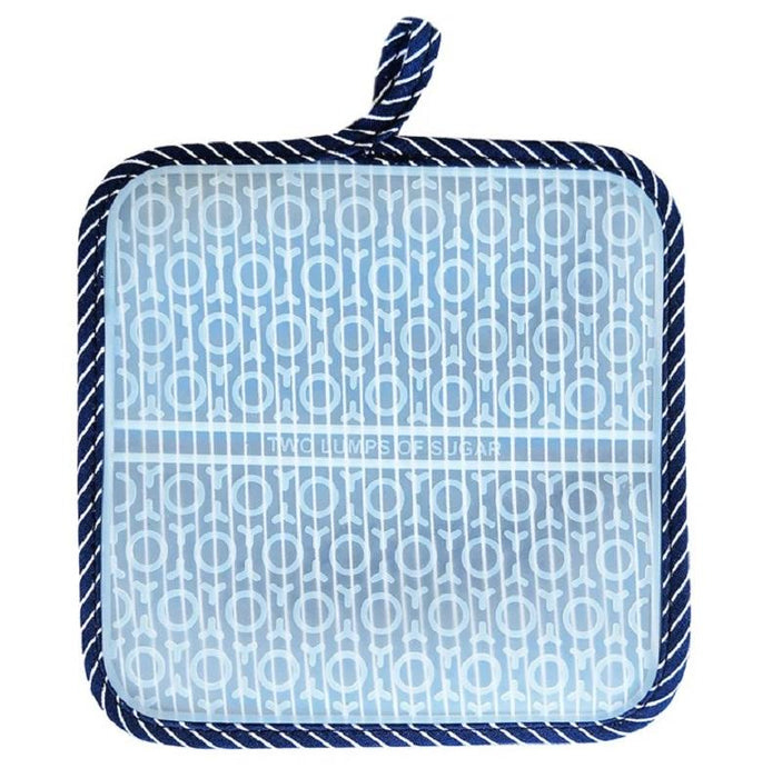 Two Lumps of Sugar Navy Pinstripe Potholder