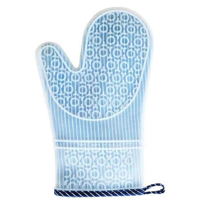 Two Lumps of Sugar Navy Pinstripe Silicone Mitt