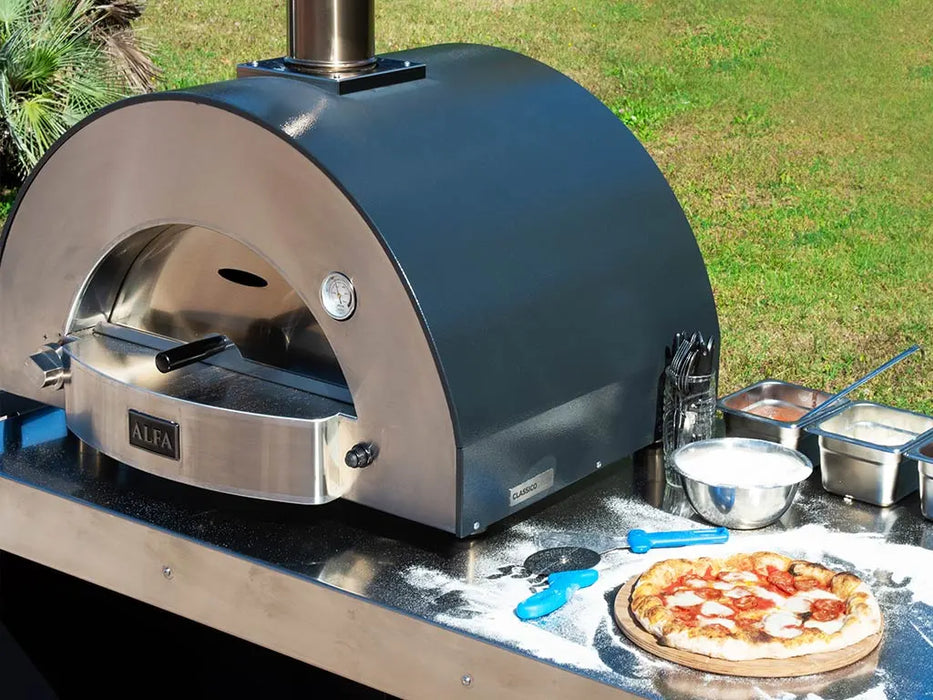 Alfa 2 Pizze CLASSICO 37.5"  Gas-Fueled Pizza Oven - Ardesia Grey