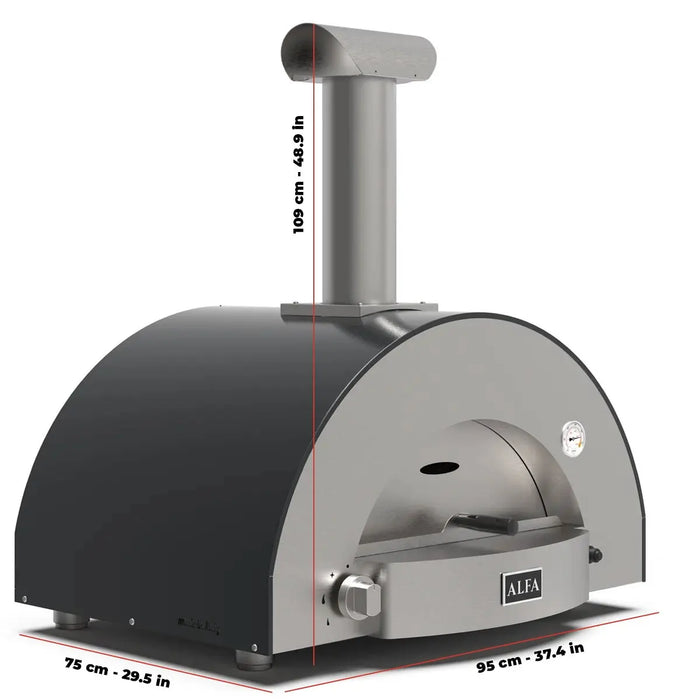 Alfa 2 Pizze CLASSICO 37.5"  Gas-Fueled Pizza Oven - Ardesia Grey