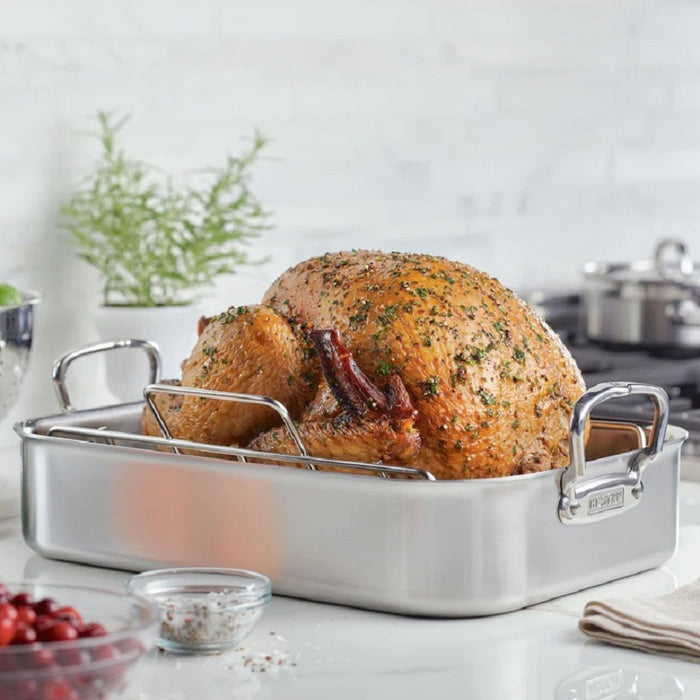 16-Inch x 12-Inch Nonstick Roaster with Reversible Rack