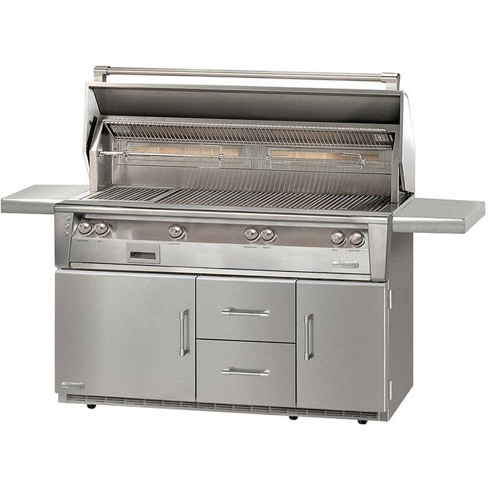 Alfresco 56" FS LP Refrigerated Cart All Grill with Rotisserie and Sear Zone