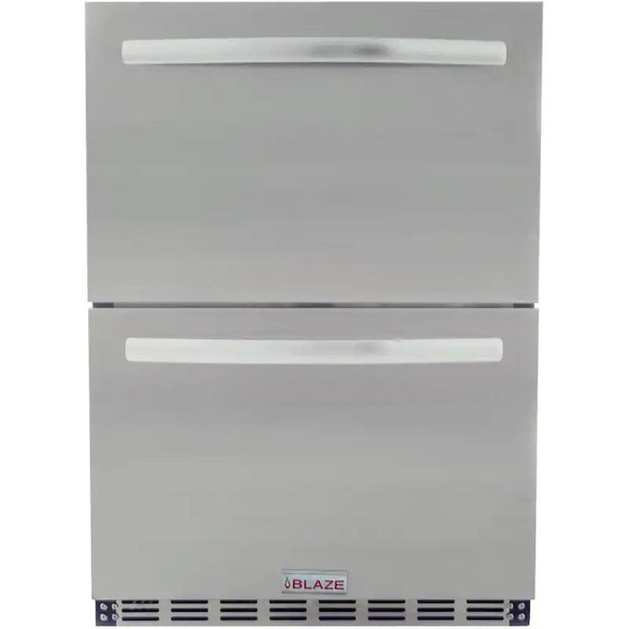 Blaze 23.5-Inch 5.1 Cu. Ft. Outdoor Stainless Steel Double Drawer Refrigerator