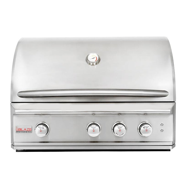Blaze 34" Professional LUX 3 Burner Built-In Gas Grill With Rear Infrared Burner - LP