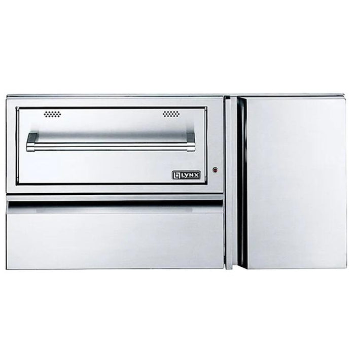 Lynx 42" Convenience Center w/ Built-In 120V Electric Warming Drawer and Propane Storage