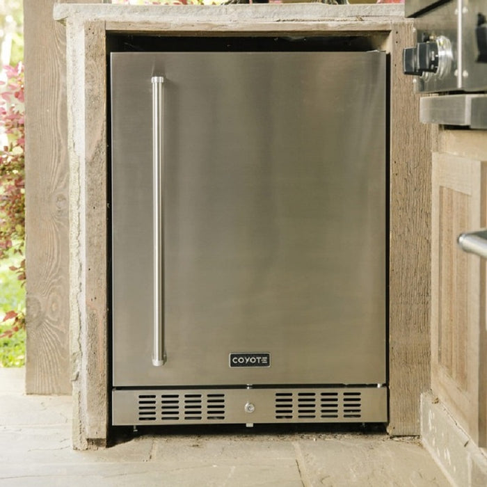Coyote 21" Built in Right Hinge Outdoor Refrigerator