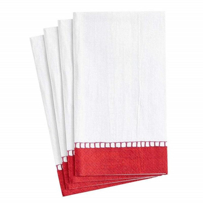 Caspari Linen Red Paper Guest Towels - 15 Pack