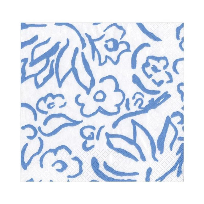 Caspari Matisse Paper Luncheon Napkins in Blue - 20 Pack