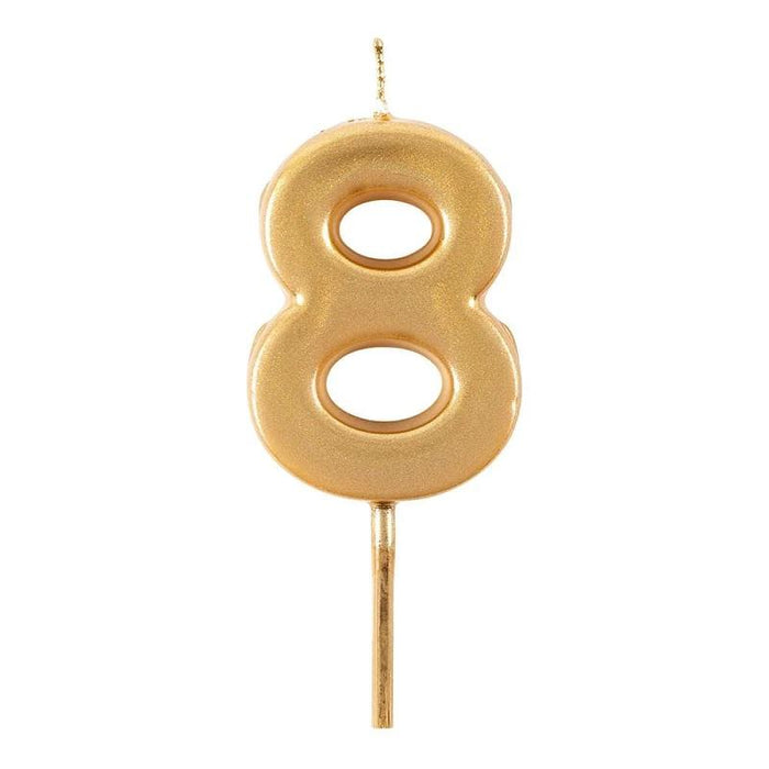 Caspari Number Birthday Candle EIGHT - 1 Per Package