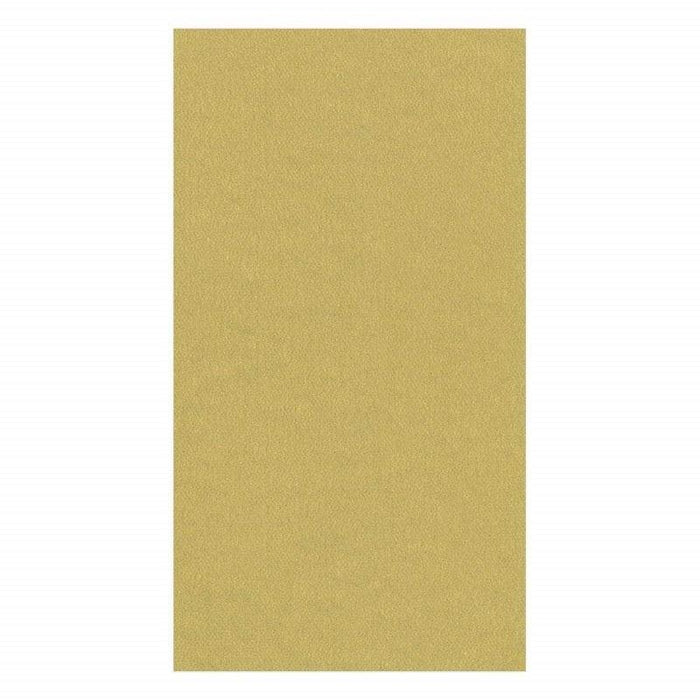 Caspari Paper Linen Solid Guest Towel Napkins in Gold - 12 Per Package