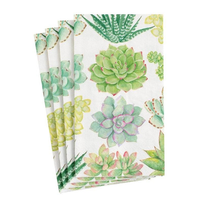 Caspari Succulents Paper Guest Towel - 15Pk