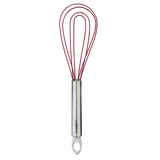Cuisipro 8" Red Silicone Coated Flat Whisk - Faraday's Kitchen Store