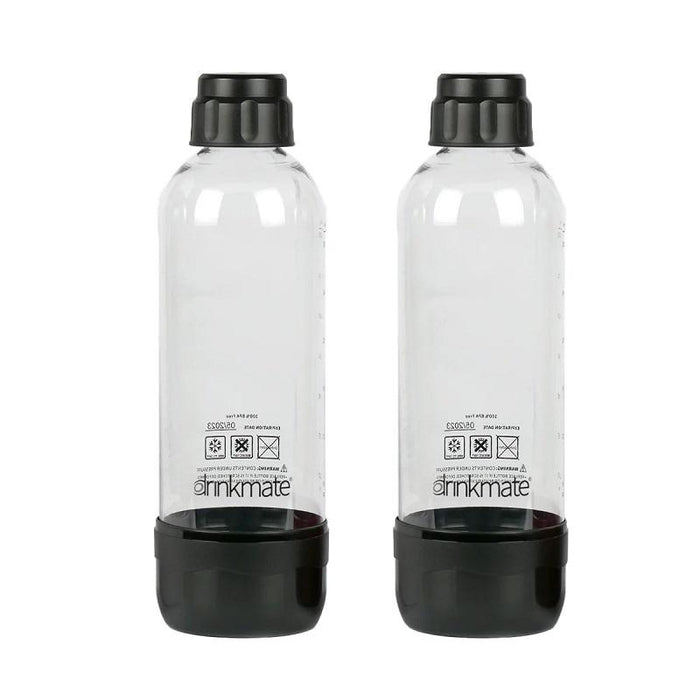 Drinkmate 1 Liter Bottles - Black - Twin Pack