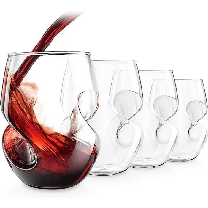 Final Touch Conundrum Red Wine Glasses (Set of 4)