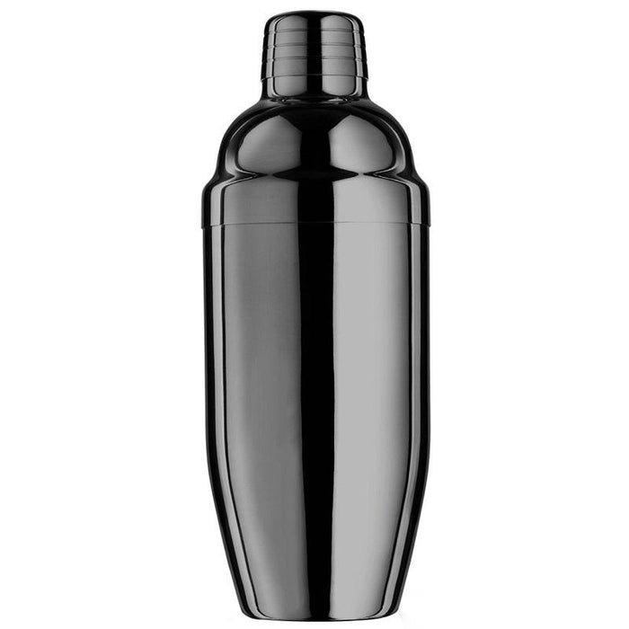 Final Touch Double Wall Black Chrome Cocktail Shaker