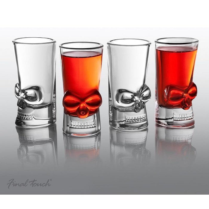 Final Touch Skull Shot Glasses - Brainfreeze Collection - Set of 4