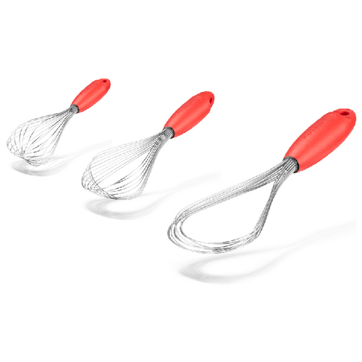 Mini Silicone Whisks with Stainless Steel Handles,Small Whisk for  Eggs,Cheese,Coffee,Stainless Steel Kitchen Whisks and Balloon Egg Whisk 