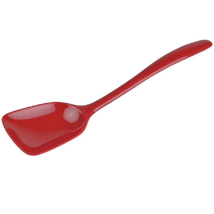 Gourmac Red 11" Melamine Flat Front Spoon