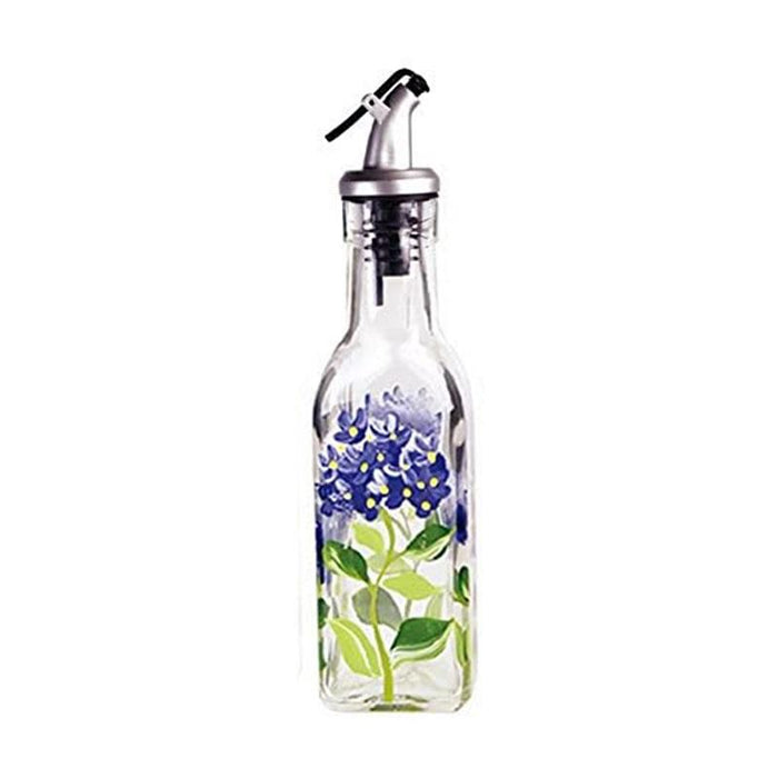Grant Howard 6-Ounce Glass Hydrangea Oil & Vinegar Bottle