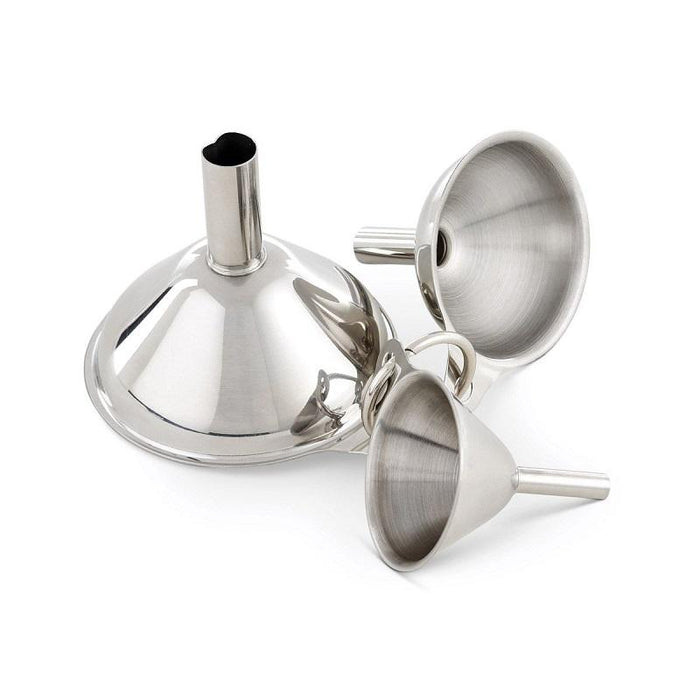 HIC Stainless Steel Condiment Funnel Set